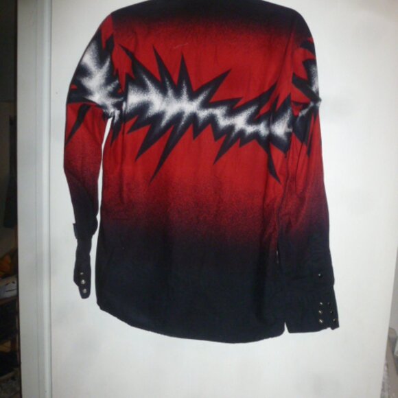 Vintage Brooks & Dunn Panhandle Slim Flame Shirt – Men’s Medium - Picture 3 of 13